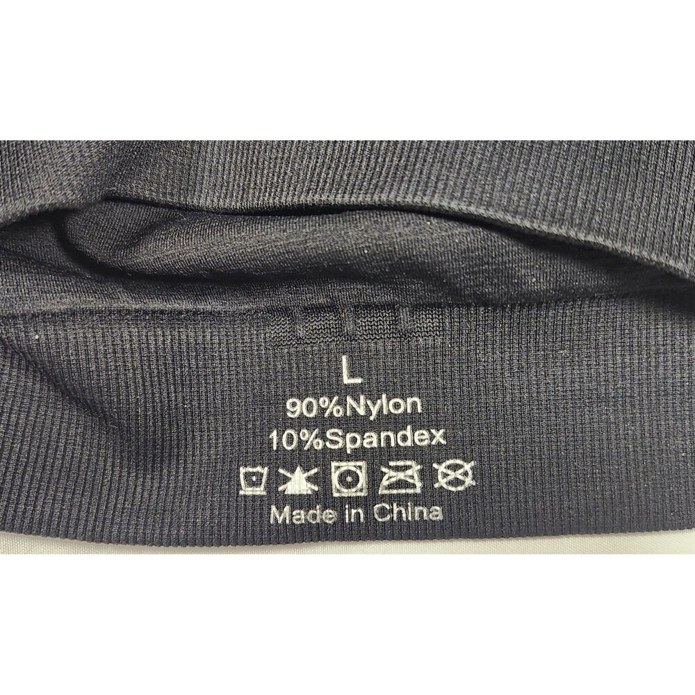 Strappy Criss Cross Sports Bra 3 Pack Padded Yoga Gym Top L Blue Black White NEW - Picture 3 of 8